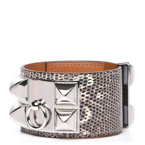 hermes lizard skin bracelet|Collier de Chien 24 bracelet .